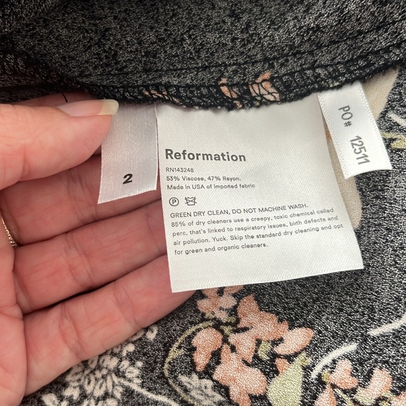 reformation kellan floral long sleeve dress - Picture 9 of 9